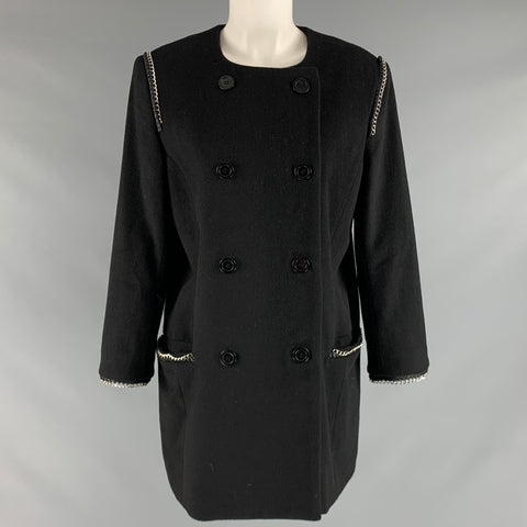 MALENE BIRGER Taille 4 Manteau double boutonnage en laine et cachemire noir