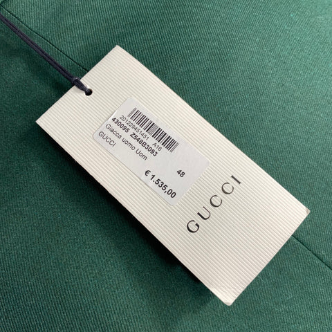 GUCCI Size 38 Green Wool Cashmere Notch Lapel Sport Coat
