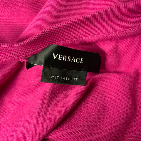 VERSACE Size M Pink Magenta Crew Neck T Shirt