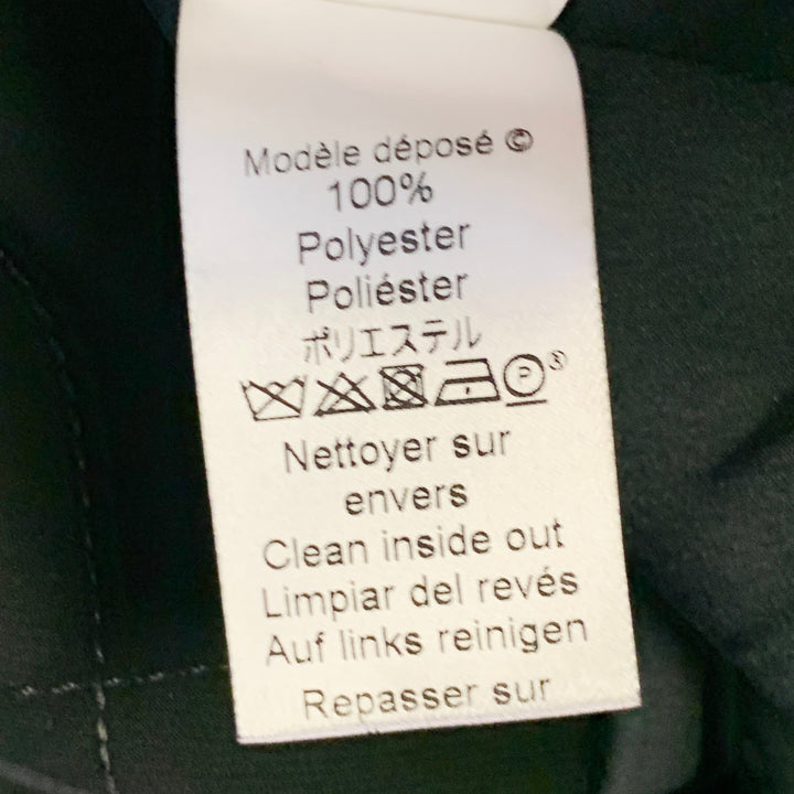 KENZO Size 4 Black Polyester Long Sleeve Knee Length V-Neck Shirt Dress