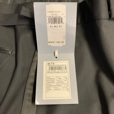 TOM FORD Size 36 Black Wool Flat Front Tuxedo Zip Fly Dress Pants
