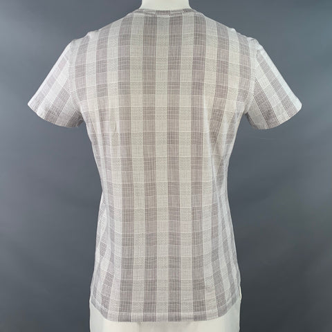 EMPORIO ARMANI Size XXL Brown White Hearts Dots Short Sleeve T-shirt