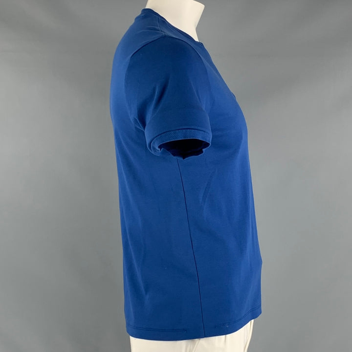 HUGO BOSS Size L Blue Cotton Short Sleeve T-shirt