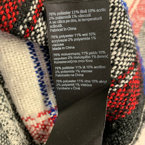 ALLSAINTS Size M Rayado Multi Color Plaid Polyester Wool Blend Oversized Long Sleeve Shirt