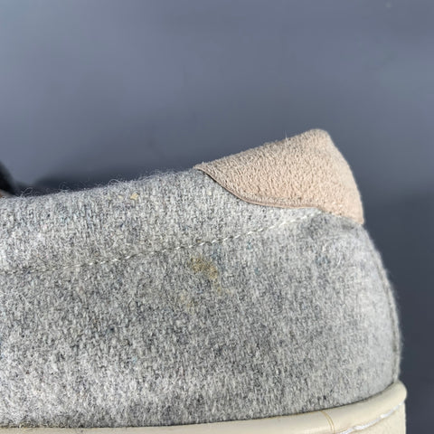 BRUNELLO CUCINELLI Size 7.5 Grey Tan Flannel Color Block Low Top Sneakers
