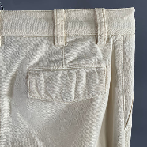 BRUNELLO CUCINELLI Size 34 Cream Cotton Blend Straight Casual Pants
