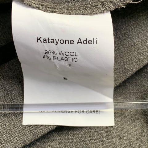 KATAYONE ADELI Size 2 Brown Grey Wool Blend Pencil Below Knee Skirt