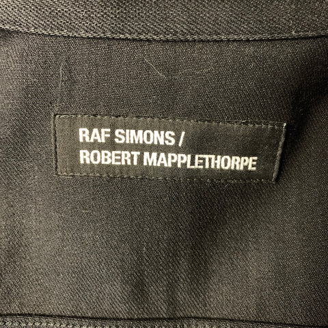 RAF SIMONS Size M Black Cotton / Polyurethane Long Sleeve Shirt