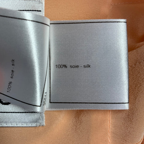 CHANEL Size 4 Orange Sorbet Silk Layered Skirt