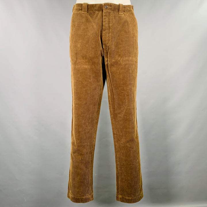 45rpm Size L Brown Corduroy Cotton Elastic Waistband Casual Pants