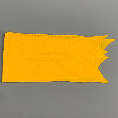 PLEATS PLEASE by ISSEY MIYAKE Yellow Pleated Scarves & Shawls