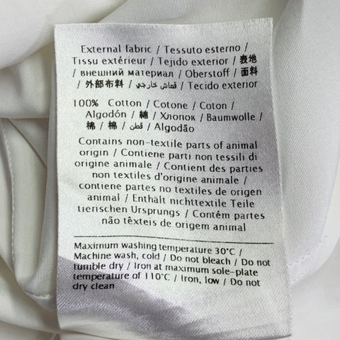VALENTINO Size M White Cotton Hidden Buttons Long Sleeve Shirt