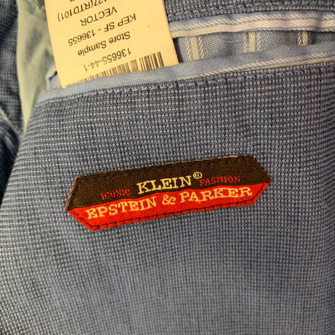 KLEIN EPSTEIN & PARKER Size 34 Blue Nailhead Cotton Blend Sport Coat