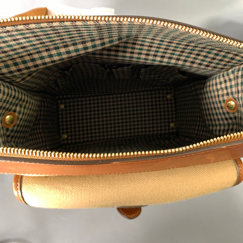 GHURKA Tan Brown Cotton Twill Tote Bags & Leather Goods