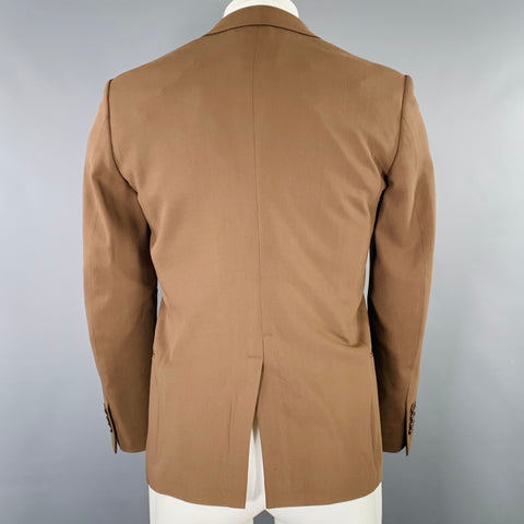 RALPH LAUREN Size 36 Brown Wool Peak Lapel Jacket