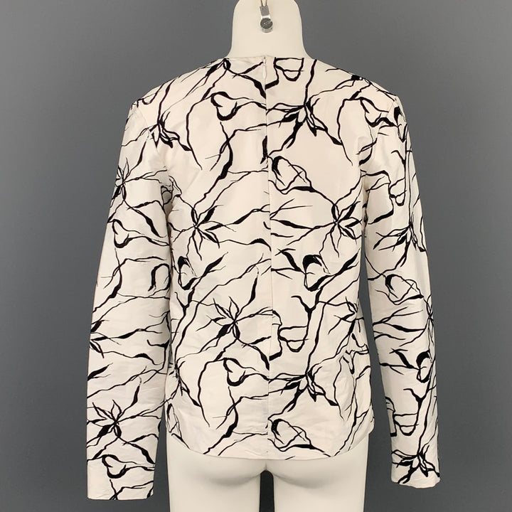 MANISH ARORA Size S White & Black Silk Dress Top