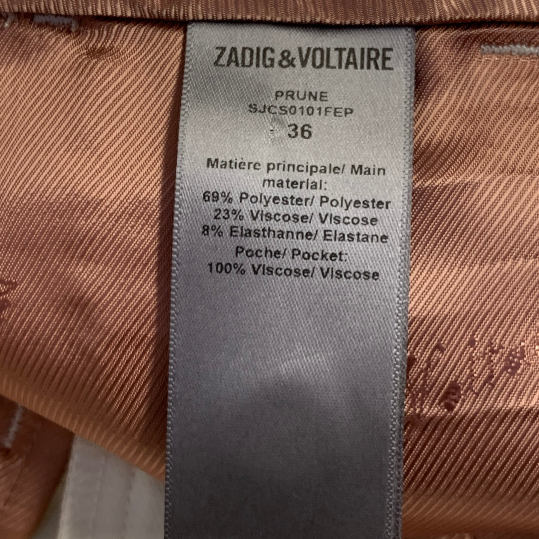 ZADIG & VOLTAIRE Size S White Polyester Blend Zip Fly Dress Pants