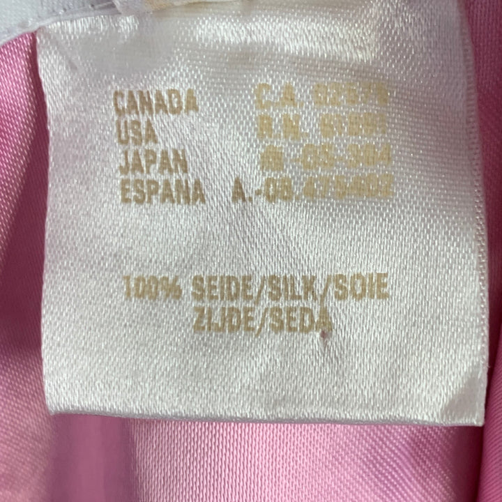 ESCADA COUTURE Size 2 Pink Gold Silk Ruched Layered Evening Gown