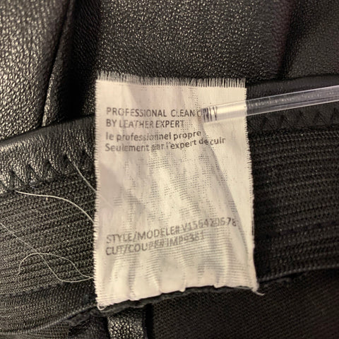 VINCE Size M Black Leather Leggings