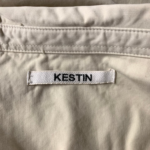 KESTIN Size M Cream Cotton Long Sleeve Shirt