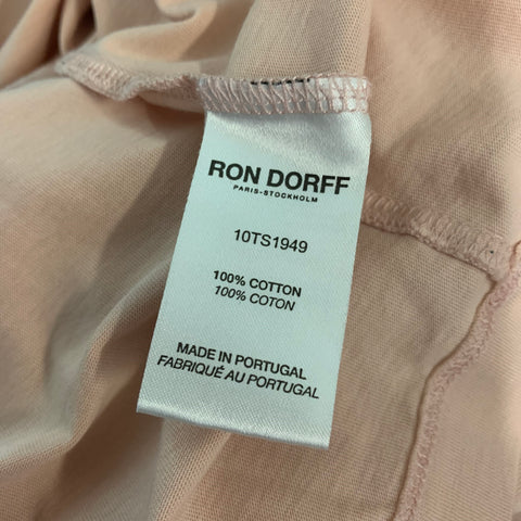 RON DORFF Size M Pink Graphic Cotton T-shirt