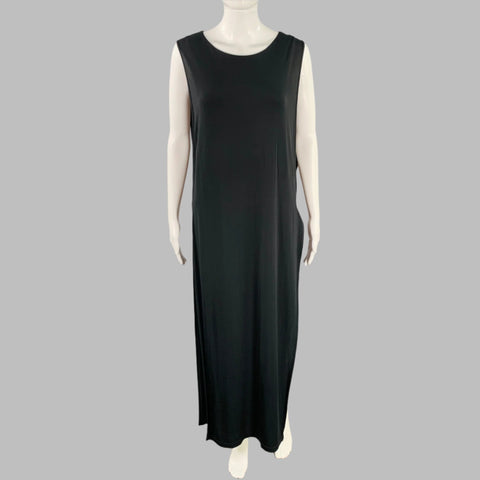 HELMUT LANG Talla S Vestido recto con abertura alta en negro