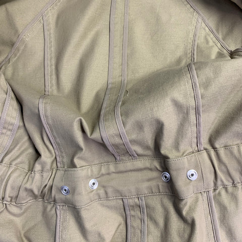 VERONICA BEARD Size 4 Tan Black Cotton Blend Contrast Trim Zip Snaps Twill Jacket