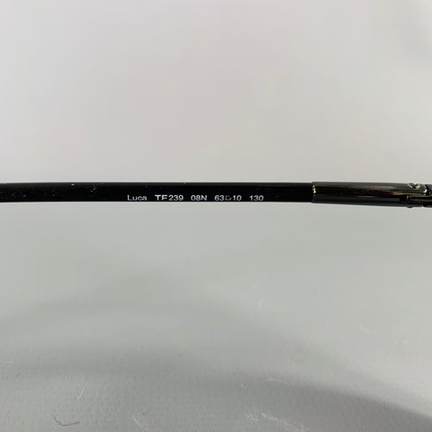 TOM FORD Luca Black Metal Acetate Aviator Sunglasses