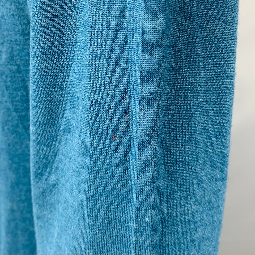 BRIONI Jersey polo de cachemira y lana de punto verde azulado talla XL