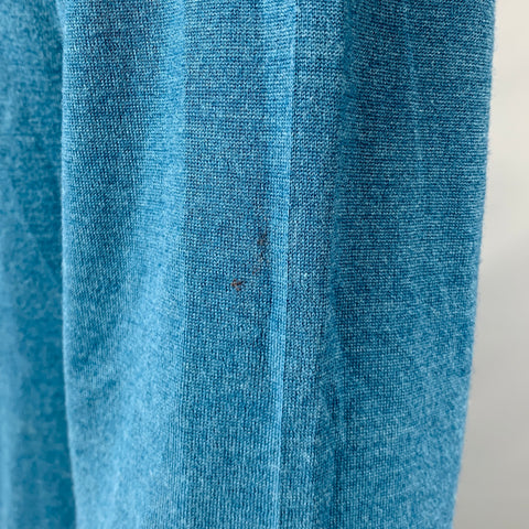 BRIONI Size XL Teal Knit Wool Silk Cashmere Polo Pullover