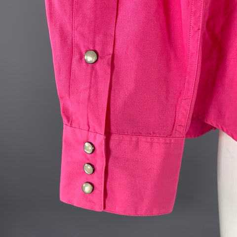 RALPH LAUREN Size M Pink Cotton Western Long Sleeve Shirt