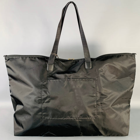 TUMI Just in Case Black Nylon Packable Tote Bag