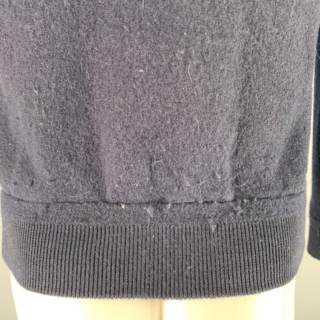 WALLACE & BARNES Size S Navy Merino Wool 2 pockets Cardigan