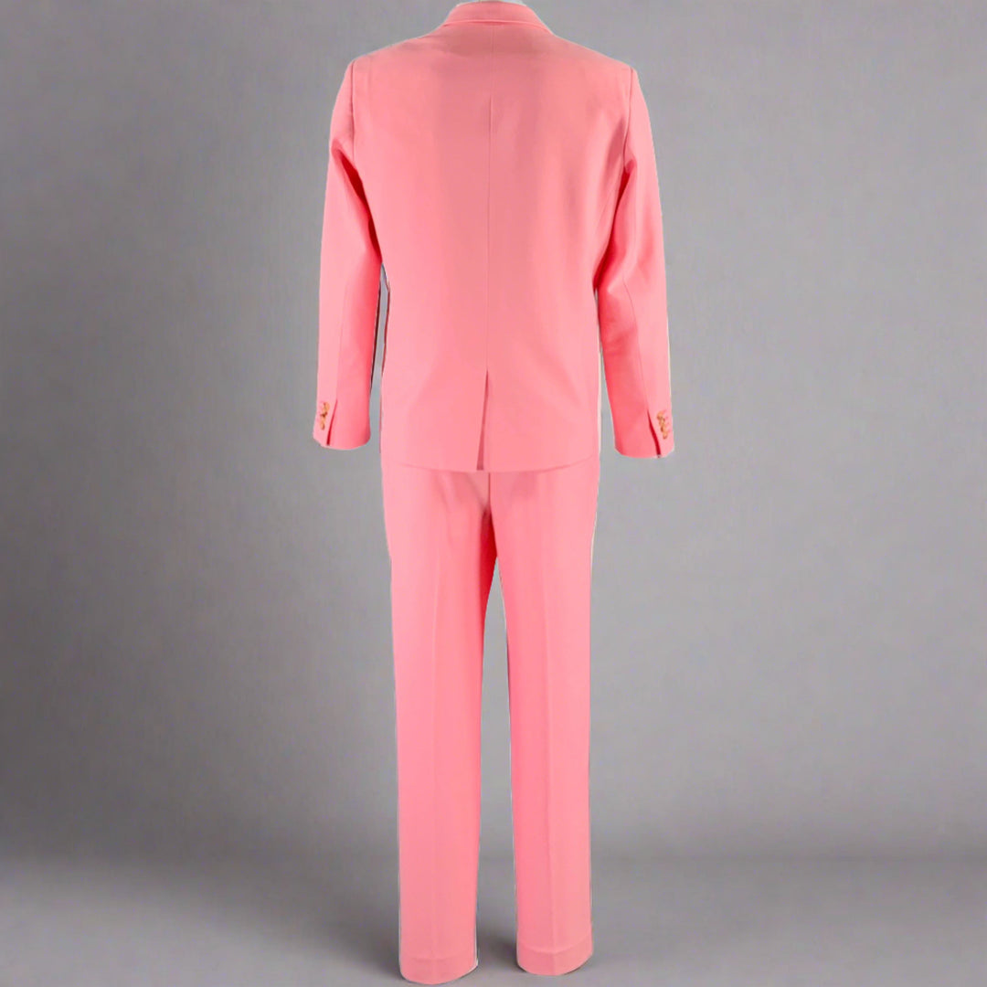 MR TURK Size 46 Pink Polyester Blend Notch Lapel Suit