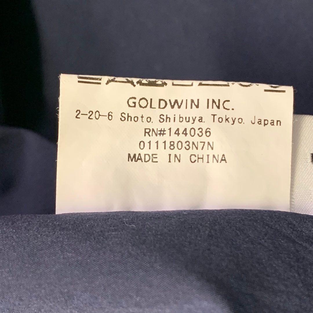 GOLDWIN Size L Navy Polyester One Pocket Snaps Short Sleeve Shirt