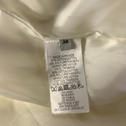 COURREGES Size 0 Yellow Navy & White Cotton & Polyurethane Color Block Dress