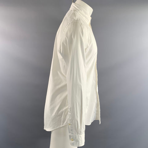 RALPH LAUREN Size M White Cotton Button Up Long Sleeve Shirt