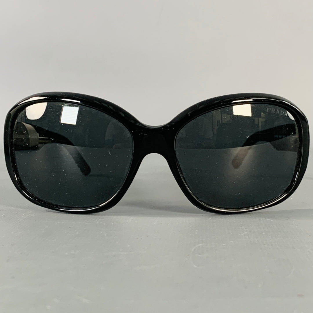 PRADA Black Acetate Square Sunglasses