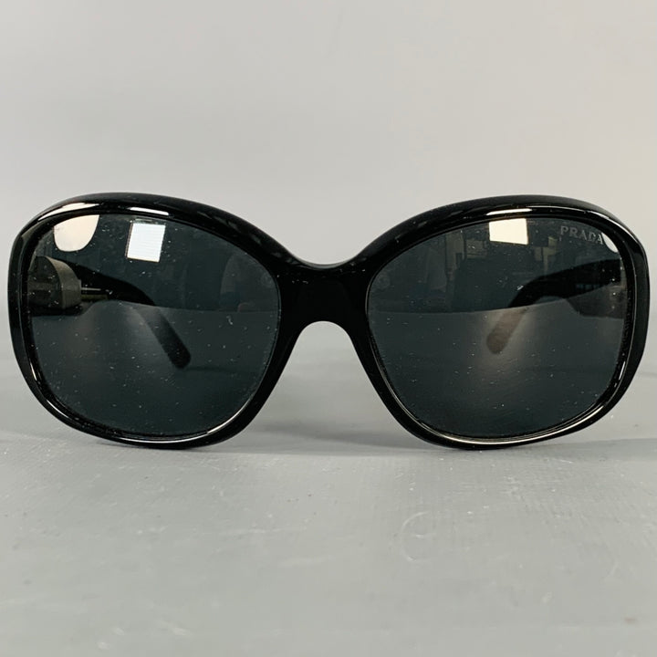 PRADA Black Acetate Square Sunglasses