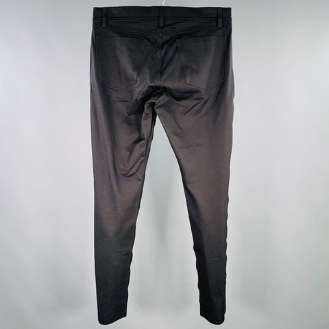 THEORY Size 33 Raffi Slim Fit Black Cotton Blend Five Pocket Casual Pants