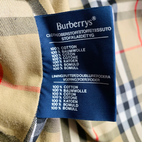 BURBERRYS Size 44 Khaki Cotton Double Breasted Belted Coat