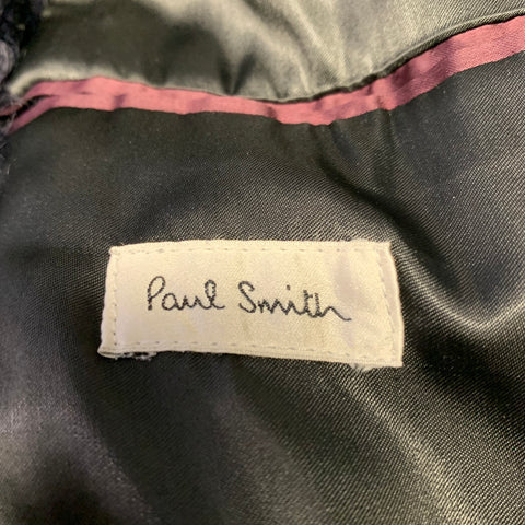PAUL SMITH Manteau col châle en mélange mohair texturé noir taille L