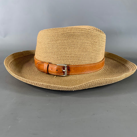 ERIC JAVITS Tan Brown Woven Hats