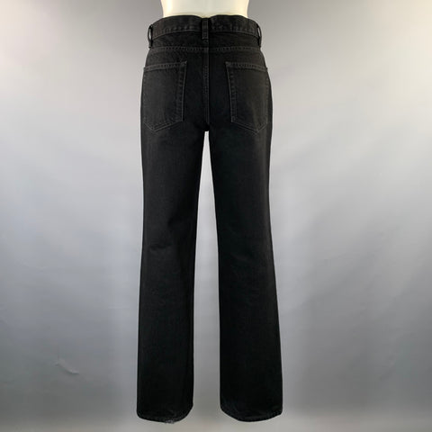 THE ROW Size 27 Black Cotton Straight leg Jeans