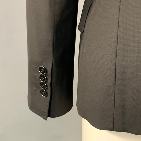 DOLCE & GABBANA Size 4 Black Virgin Wool Blend Jacket Blazer