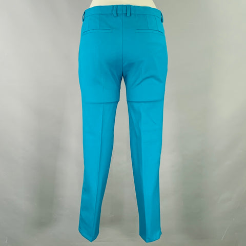 PAUL SMITH Size 36 Kensington Teal Wool Twill Suit