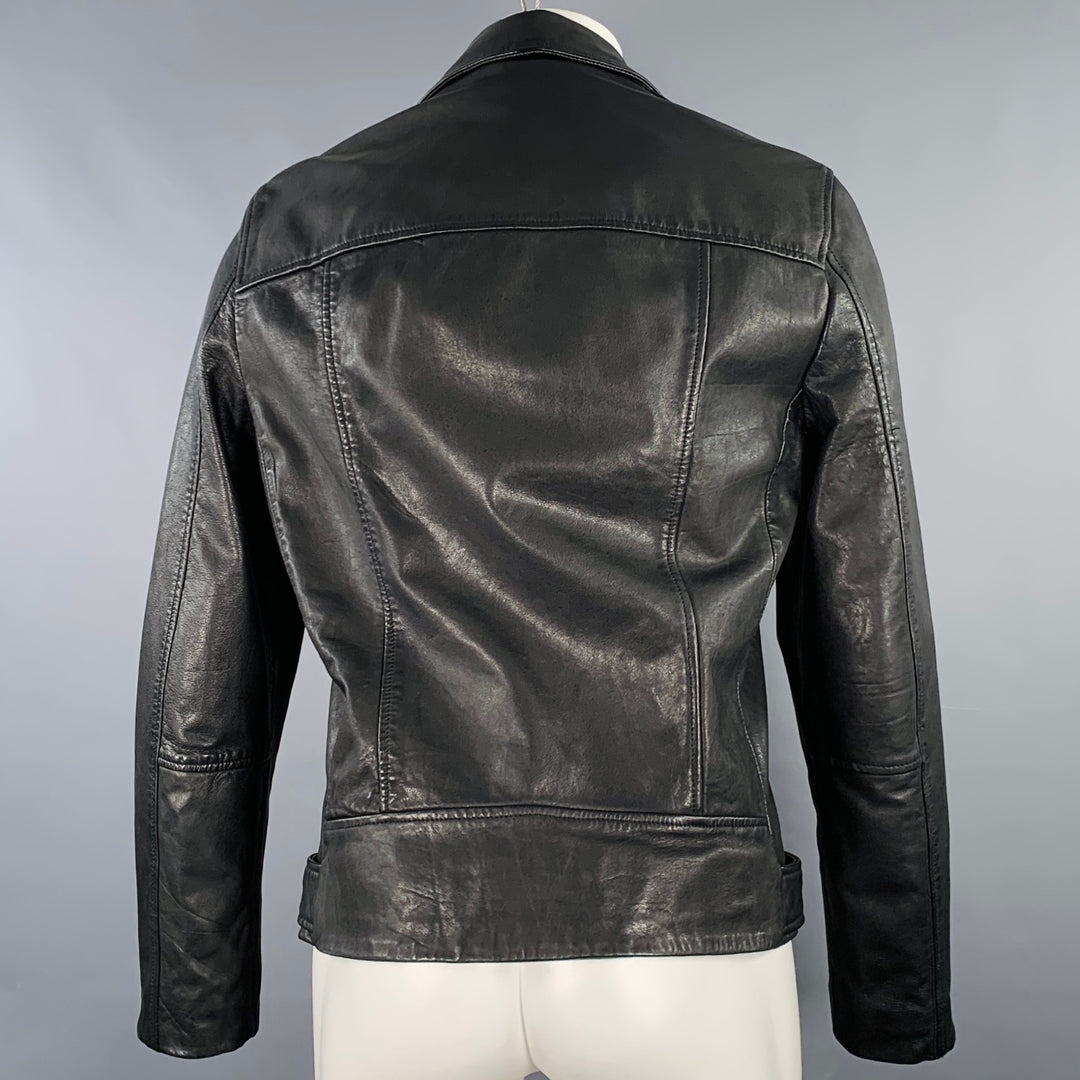 ALLSAINTS Size M Renzo Black Lambskin Leather Motorcycle Jacket