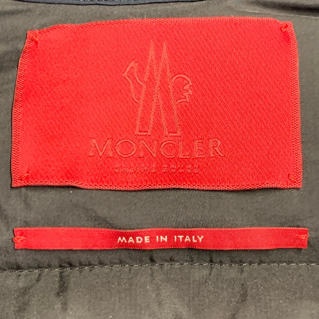 MONCLER by GIAMBATTISTA VALLI Size XS Cathy Navy Faux Fur Zip Pockets Coat