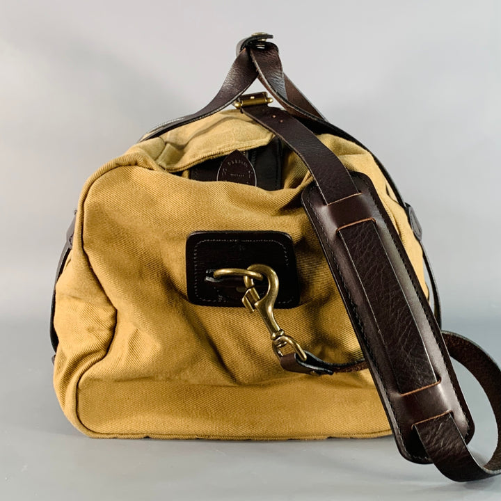 FILSON Small Rugged Tan Brown Cotton Canvas Twill Duffle Bag