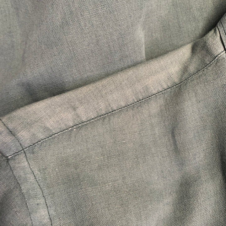 OUR LEGACY Size 38 Green Cotton One Pocket Long Sleeve Shirt